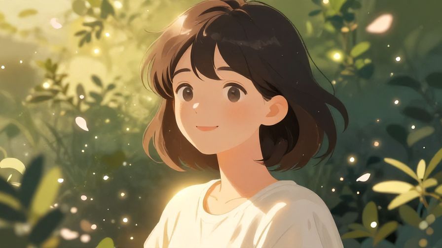 Illustration%20of%20a%20person%20with%20a%20soft%20smile%20surrounded%20by%20glowing%20light%20and%20floating%20petals%20in%20a%20peaceful%20garden%2C%20illustrated%20style