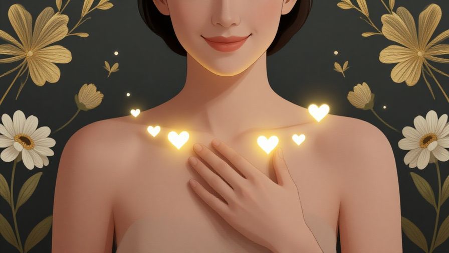 Illustration%20of%20a%20person%20with%20a%20soft%20smile%20and%20sparkling%20heart%20symbols%20around%20their%20chest%2C%20elegant%20background%20with%20flowers