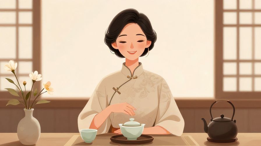 Illustration%20of%20a%20person%20with%20an%20elegant%20smile%20in%20a%20traditional%20tea%20room%2C%20surrounded%20by%20soft%20light%20and%20delicate%20flowers%2C%20illustrated%20style