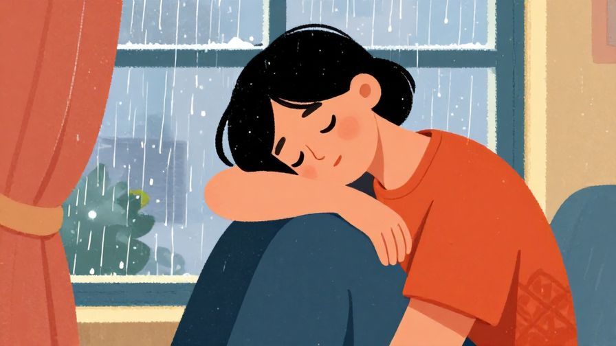 Illustration%20of%20a%20person%20with%20an%20exhausted%20but%20peaceful%20expression%20sitting%20by%20a%20window%20with%20rain%20outside%2C%20vibrant%20colors%2C%20illustrated%20style