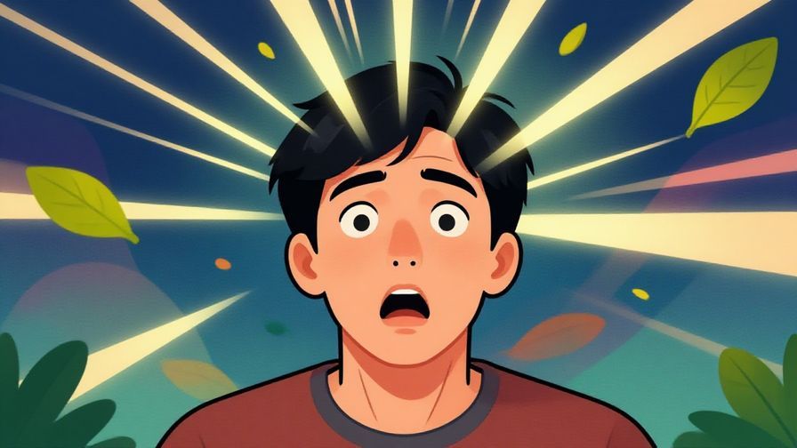 Illustration%20of%20a%20person%20with%20eyes%20wide%20open%20and%20mouth%20slightly%20open%20in%20shock%2C%20light%20rays%20emerging%20from%20head%2C%20stylized%20background%20with%20floating%20leaves%2C%20vibrant%20colors