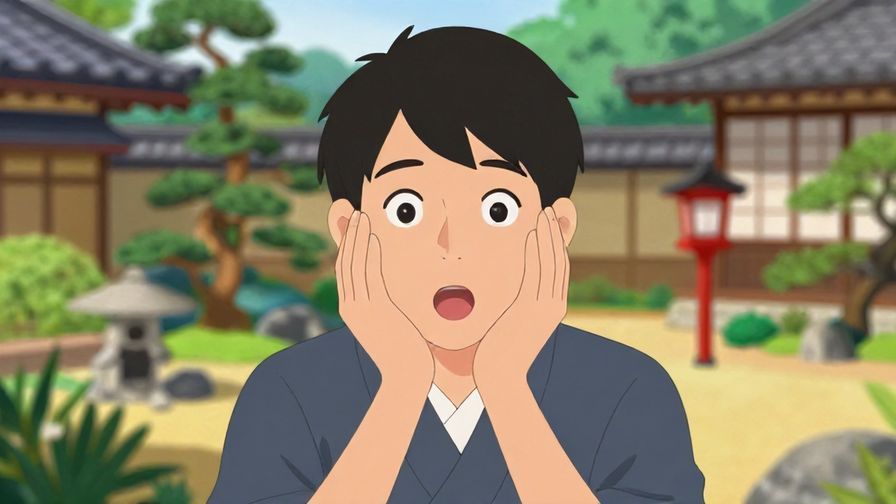 Illustration%20of%20a%20person%20with%20hands%20on%20cheeks%2C%20shocked%20expression%2C%20traditional%20Japanese%20garden%20background%2C%20vibrant%20colors%2C%20illustrated%20style