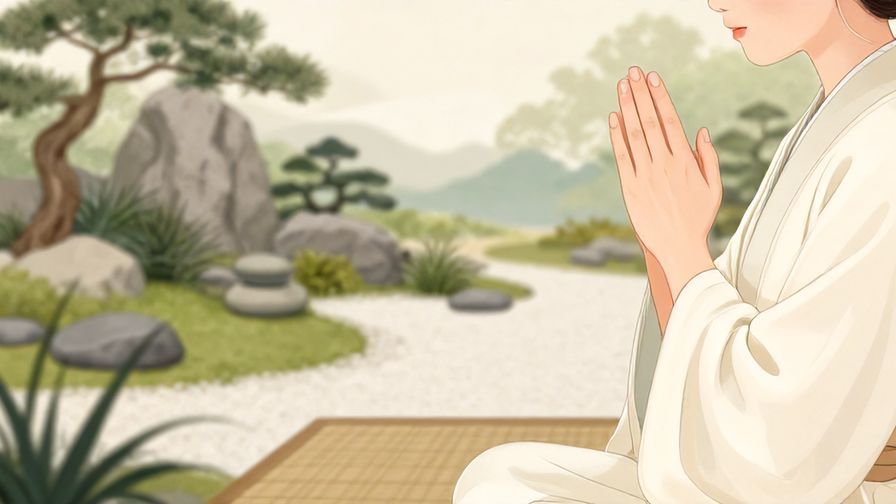 Illustration%20of%20a%20person%20with%20hands%20together%20praying%20peacefully%20in%20a%20zen%20garden%2C%20calm%20and%20respectful%20atmosphere%2C%20illustrated%20style