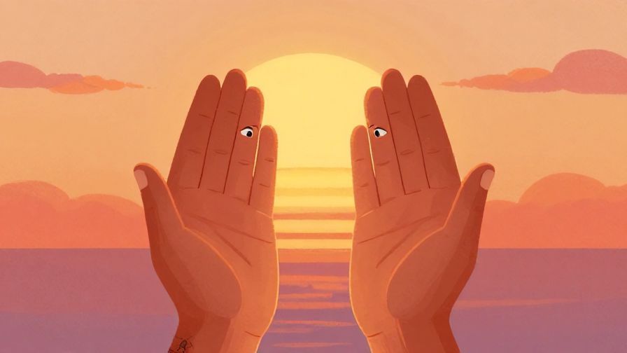 Illustration%20of%20a%20person%20with%20open%20hands%20and%20pleading%20eyes%2C%20warm%20sunset%20background%2C%20vibrant%20colors%2C%20illustrated%20style