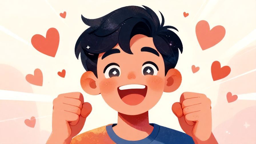 Illustration%20of%20a%20person%20with%20sparkling%20eyes%20and%20a%20big%20smile%2C%20hands%20clenched%20in%20excitement%2C%20surrounded%20by%20floating%20hearts%20and%20soft%20light%20rays.%20Vibrant%20colors%2C%20illustrated%20style