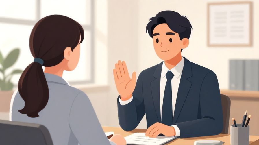 Illustration%20of%20a%20professional%20asking%20for%20trust%20with%20polite%20gesture%20in%20office%20environment