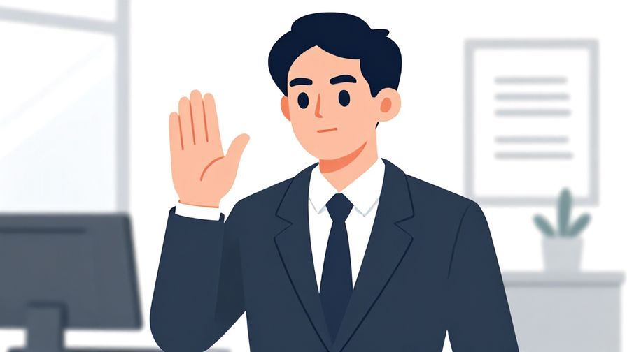 Illustration%20of%20a%20professional%20person%20firmly%20nodding%20with%20a%20hand%20gesture%20indicating%20responsibility%2C%20clean%20office%20background%2C%20illustrated%20style