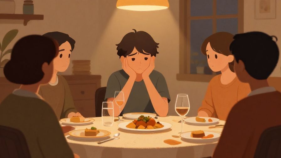 Illustration%20of%20a%20quiet%20dinner%20party%20with%20one%20person%20looking%20displeased%20and%20others%20awkward%2C%20warm%20lighting%2C%20illustrated%20style