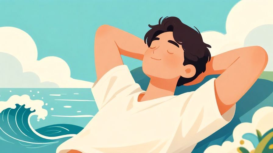 Illustration%20of%20a%20relaxed%20person%20leaning%20back%20with%20arms%20behind%20their%20head%2C%20soft%20clouds%20and%20gentle%20waves%20in%20the%20background%2C%20vibrant%20colors%2C%20illustrated%20style
