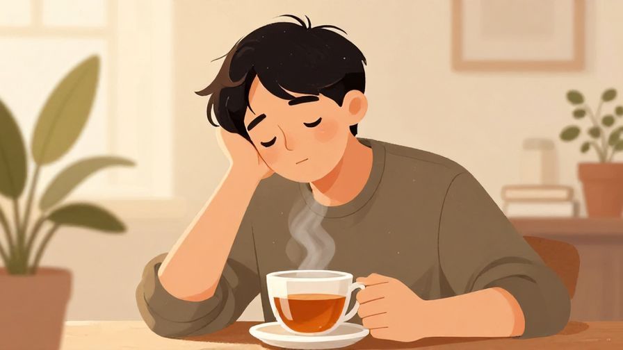 Illustration%20of%20a%20relaxed%20person%20sitting%20with%20a%20cup%20of%20tea%2C%20looking%20content%20but%20tired%2C%20with%20soft%20warm%20lighting%20and%20a%20simple%20room%20background%20with%20plants%20and%20books.