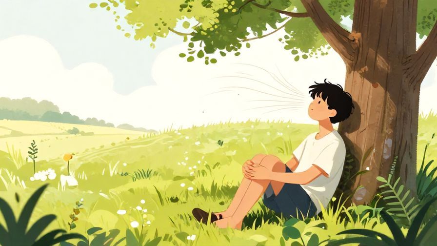 Illustration%20of%20a%20relaxed%20person%20sitting%20under%20a%20tree%20ignoring%20a%20bothering%20breeze%2C%20detailed%20background%2C%20vibrant%20colors%2C%20illustrated%20style