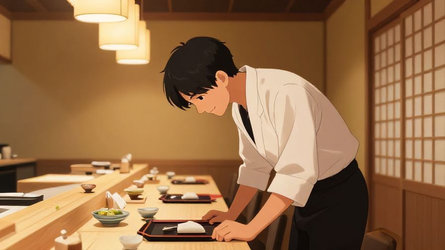 Illustration%20of%20a%20restaurant%20host%20bowing%20and%20smiling%20in%20a%20traditional%20Japanese%20dining%20room%20setting%20with%20warm%20lights.