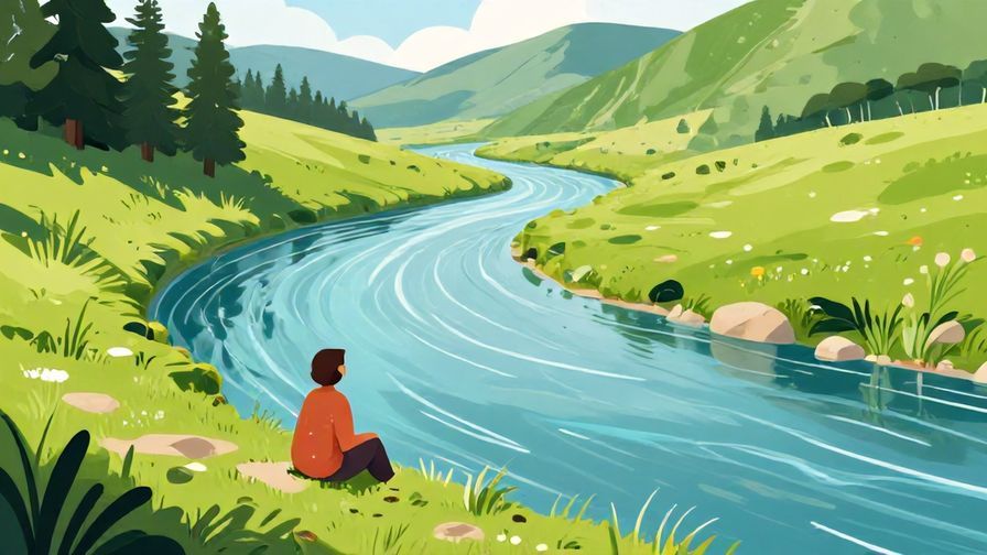 Illustration%20of%20a%20river%20flowing%20gently%20through%20a%20peaceful%20valley%2C%20with%20a%20person%20watching%20calmly%20from%20the%20riverbank%2C%20symbolizing%20letting%20go%20and%20forgiveness%2C%20vibrant%20colors%2C%20illustrated%20style
