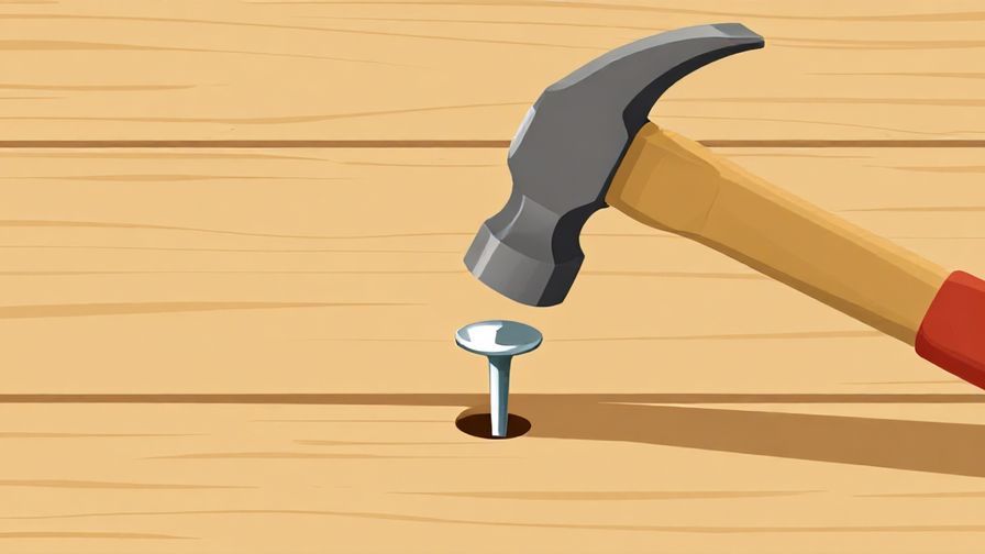 Illustration%20of%20a%20shiny%20nail%20sticking%20out%20of%20wood%20while%20a%20hammer%20is%20about%20to%20strike%20it%2C%20a%20wooden%20plank%20background%2C%20bright%20colors%2C%20illustrated%20style