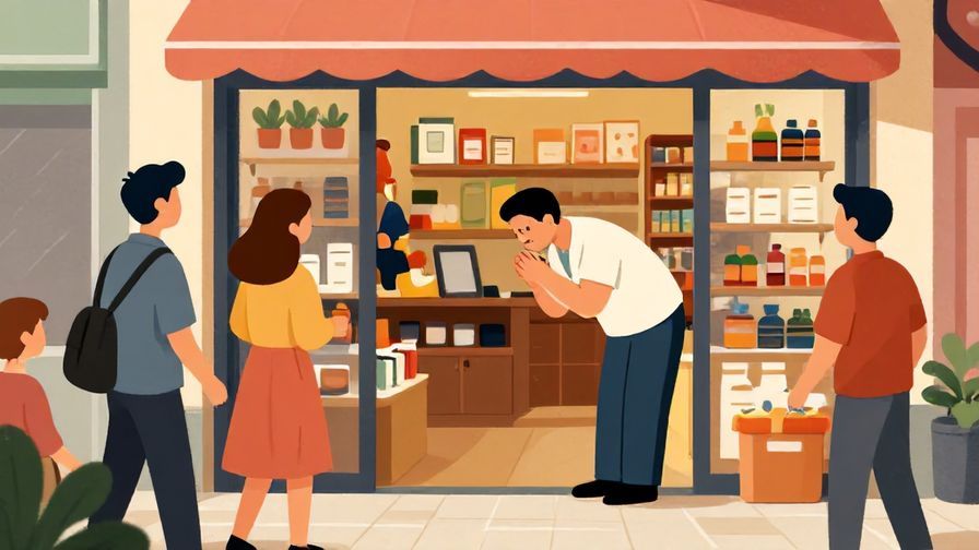 Illustration%20of%20a%20shopkeeper%20bowing%20gratefully%20to%20customers%20at%20a%20store%20entrance%2C%20vibrant%20colors%20and%20friendly%20atmosphere%2C%20illustrated%20style