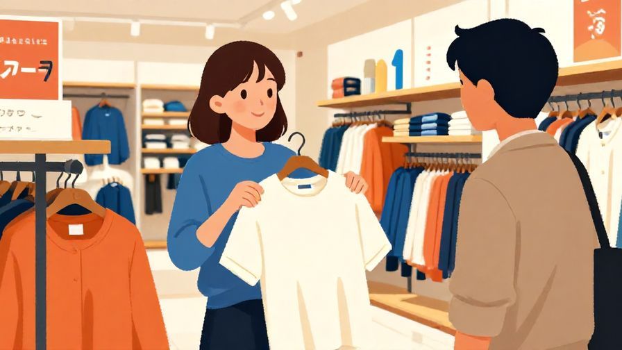 Illustration%20of%20a%20shopper%20in%20a%20Japanese%20clothing%20store%2C%20holding%20a%20shirt%20and%20smiling%20politely%20to%20a%20shopkeeper%2C%20vibrant%20colors%2C%20detailed%20background%20with%20clothing%20racks%20and%20bright%20lighting%2C%20illustrated%20style