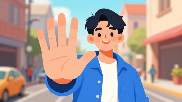 Illustration%20of%20a%20smiling%20person%20holding%20up%20a%20hand%20in%20a%20gentle%20stop%20gesture%2C%20bright%20street%20background%2C%20vibrant%20colors%2C%20illustrated%20style