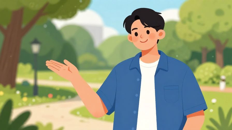 Illustration%20of%20a%20smiling%20person%20introducing%20themselves%20in%20a%20casual%20setting%2C%20park%20background%2C%20vibrant%20colors%2C%20illustrated%20style