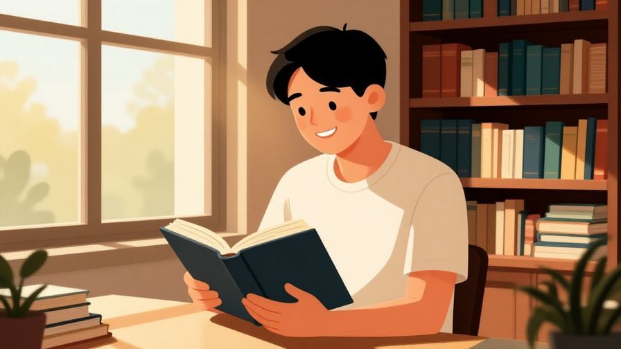 Illustration%20of%20a%20smiling%20person%20reading%20a%20book%20with%20bright%20sunlight%20streaming%20through%20windows%2C%20warm%20study%20room%2C%20illustrated%20style