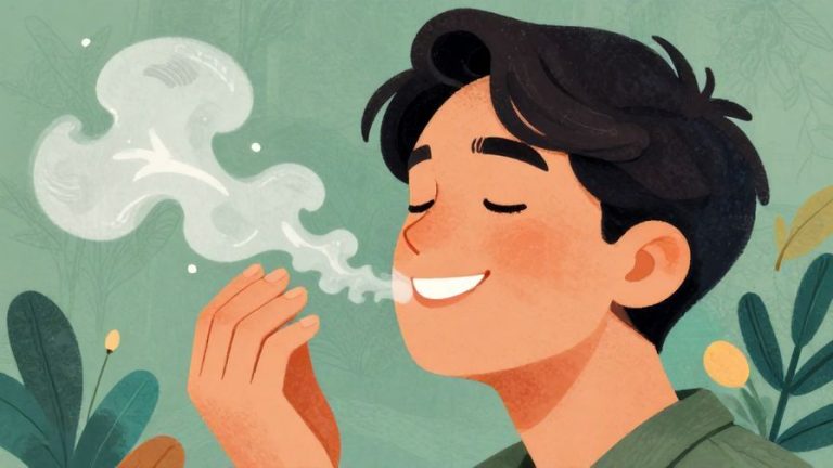 Illustration%20of%20a%20smiling%20person%20taking%20a%20deep%20breath%20with%20visible%20pleasant%20aroma%20waves%20around%20them%2C%20detailed%20background%2C%20vibrant%20colors%2C%20illustrated%20style