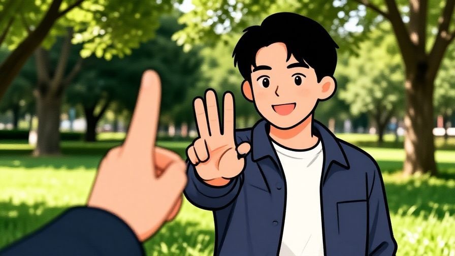 Illustration%20of%20a%20smiling%20person%20waving%20a%20finger%20in%20warning%20to%20someone%20else%2C%20bright%20park%20background%2C%20illustrated%20style