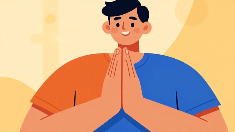 Illustration%20of%20a%20smiling%20person%20with%20hands%20together%20in%20a%20friendly%20gesture%2C%20warm%20background%2C%20vibrant%20colors%2C%20illustrated%20style