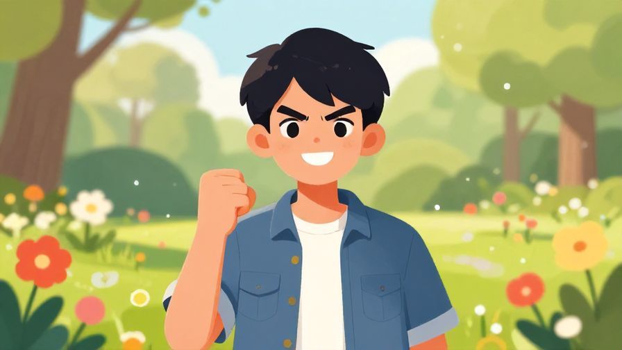 Illustration%20of%20a%20smiling%20young%20person%20clenching%20a%20fist%20with%20determined%20eyes%2C%20standing%20in%20a%20sunlit%20park%20with%20flowers%20blooming%20around%20them%2C%20vibrant%20colors%2C%20illustrated%20style