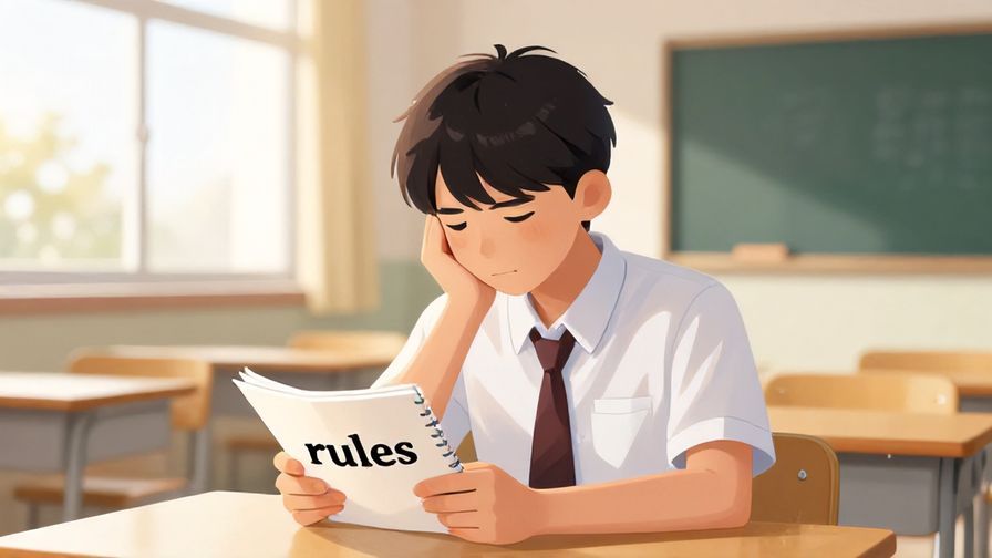 Illustration%20of%20a%20student%20nodding%20seriously%20while%20holding%20a%20notebook%20labeled%20“rules”%20in%20a%20classroom%2C%20bright%20sunlight%20through%20windows%2C%20illustrated%20style