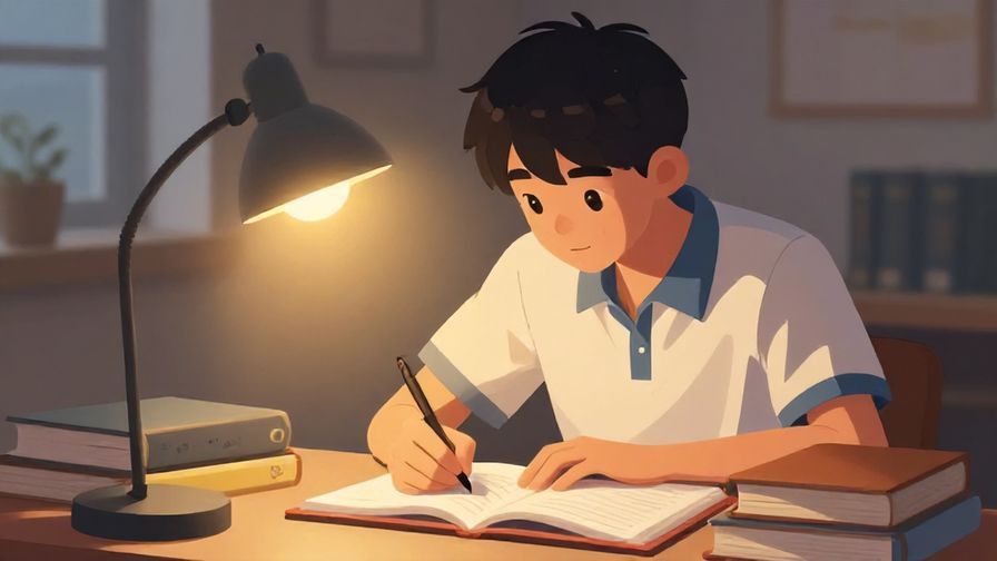 Illustration%20of%20a%20student%20studying%20late%20with%20focused%20expression%2C%20books%20and%20lamp%20lighting%20the%20scene%2C%20warm%20colors