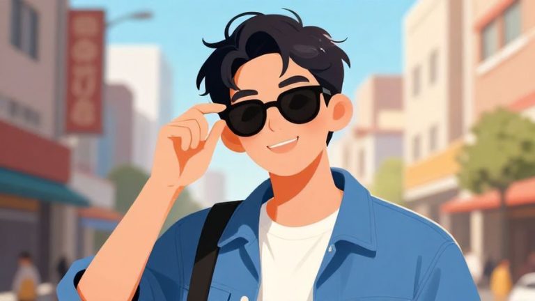 Illustration%20of%20a%20stylish%20young%20person%20wearing%20sunglasses%20and%20smiling%20confidently%2C%20urban%20background%2C%20bright%20colors%2C%20illustrated%20style