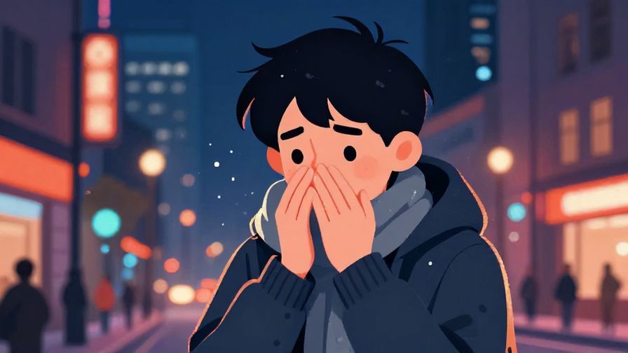 Illustration%20of%20a%20teenager%20dramatically%20shivering%20and%20looking%20exaggeratedly%20cold%20outside%2C%20urban%20night%20background%2C%20vibrant%20colors