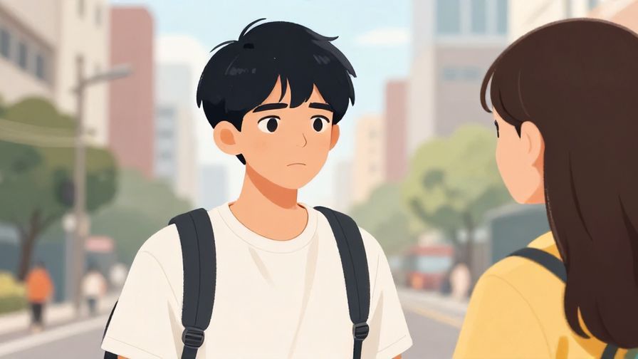 Illustration%20of%20a%20teenager%20with%20a%20slightly%20serious%20expression%20warning%20a%20friend%20not%20to%20laugh%2C%20urban%20background%2C%20illustrated%20style