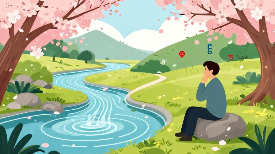 Illustration%20of%20a%20thoughtful%20person%20contemplating%20symbols%20of%20cause%20and%20effect%20in%20a%20calm%20Japanese%20garden%20with%20cherry%20blossoms%20and%20flowing%20water%2C%20vibrant%20colors%2C%20illustrated%20style