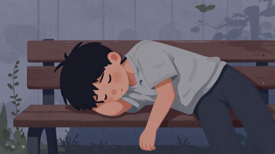 Illustration%20of%20a%20tired%20character%20collapsing%20on%20a%20bench%2C%20exhausted%20expression%2C%20soft%20evening%20colors%2C%20illustrated%20style