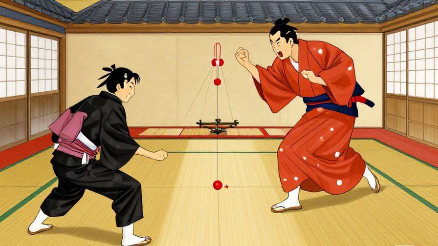 Illustration%20of%20a%20traditional%20Japanese%20game%20scene%2C%20with%20two%20players%20and%20a%20dramatic%20winner%20celebrating%2C%20detailed%20background%2C%20vibrant%20colors%2C%20illustrated%20style