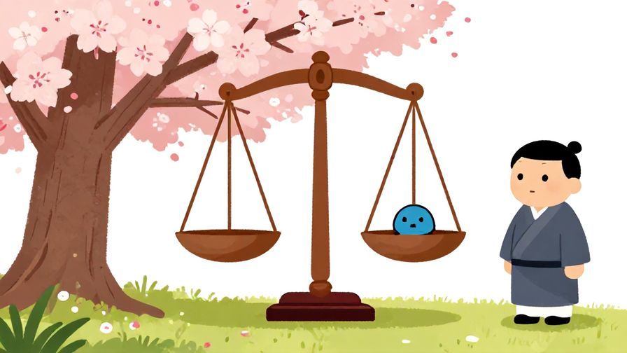 Illustration%20of%20a%20traditional%20Japanese%20justice%20scale%20with%20stylized%20characters%20watching%20intently%20under%20a%20cherry%20blossom%20tree%2C%20vibrant%20colors%2C%20illustrated%20style
