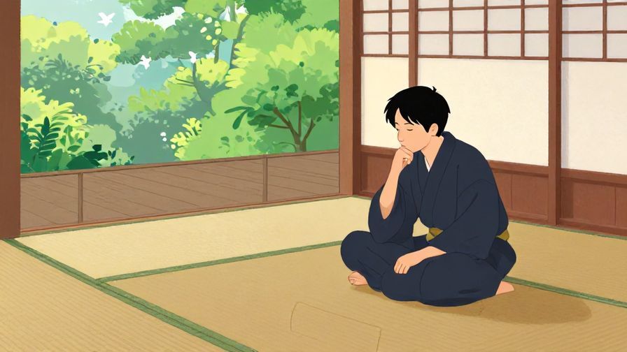 Illustration%20of%20a%20traditional%20Japanese%20room%20with%20tatami%20mats%20and%20a%20person%20thinking%20deeply%2C%20soft%20natural%20lighting%2C%20vibrant%20colors%2C%20illustrated%20style