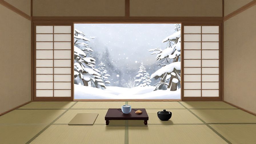 Illustration%20of%20a%20traditional%20Japanese%20tea%20room%20with%20snow%20falling%20outside%20the%20window%2C%20calm%20and%20serene%20atmosphere