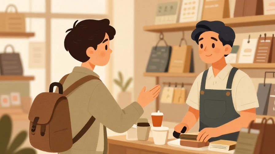 Illustration%20of%20a%20traveler%20politely%20asking%20a%20shopkeeper%20with%20slight%20smile%2C%20interior%20shop%20background%2C%20warm%20tones%2C%20illustrated%20style