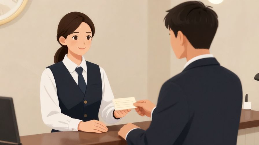 Illustration%20of%20a%20well-dressed%20guest%20politely%20giving%20their%20name%20to%20a%20hotel%20receptionist%20with%20a%20calm%20smile%2C%20soft%20lighting%2C%20illustrated%20style