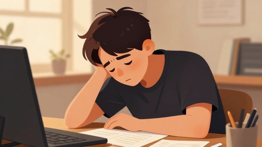 Illustration%20of%20a%20young%20adult%20sighing%20and%20leaning%20on%20a%20desk%20with%20a%20tired%20but%20lighthearted%20expression%2C%20cozy%20room%20background.