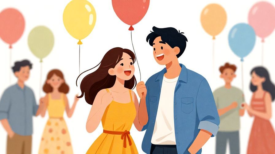 Illustration%20of%20a%20young%20couple%20laughing%20and%20holding%20a%20colorful%20balloon%20party%20with%20friends%2C%20vibrant%20colors%2C%20illustrated%20style