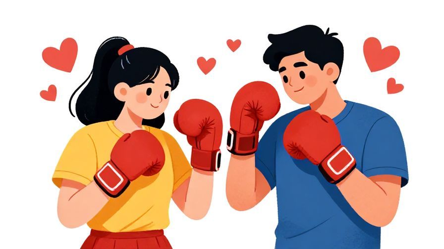 Illustration%20of%20a%20young%20couple%20making%20playful%20battle%20gestures%20like%20boxing%20with%20hearts%20around%20them%2C%20casual%20and%20fun%20style%2C%20vibrant%20colors%2C%20illustrated%20style