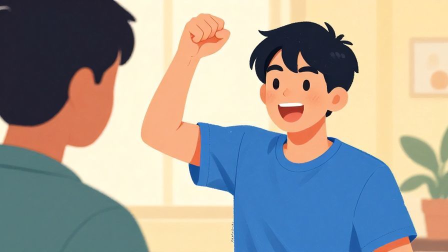 Illustration%20of%20a%20young%20man%20pumping%20his%20fist%20in%20victory%20while%20speaking%20to%20a%20friend%2C%20vibrant%20colors%2C%20illustrated%20style