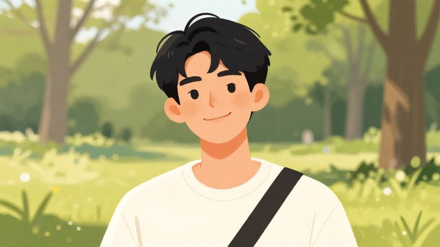Illustration%20of%20a%20young%20man%20smiling%20gently%20with%20a%20slightly%20playful%20expression%20in%20a%20sunlit%20park%2C%20casual%20and%20friendly%20vibes%2C%20illustrated%20style