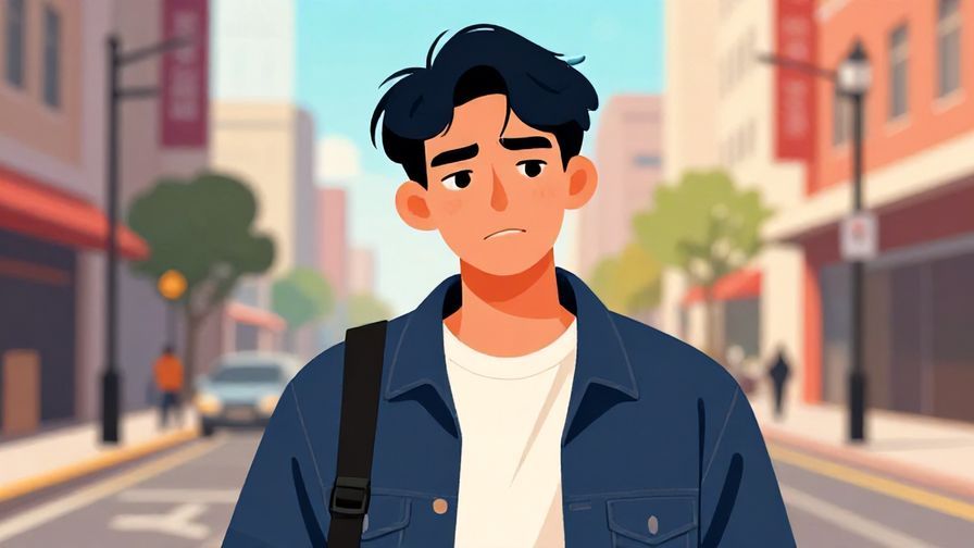 Illustration%20of%20a%20young%20man%20with%20a%20confident%20yet%20regretful%20expression%2C%20urban%20street%20background%2C%20vibrant%20colors%2C%20illustrated%20style