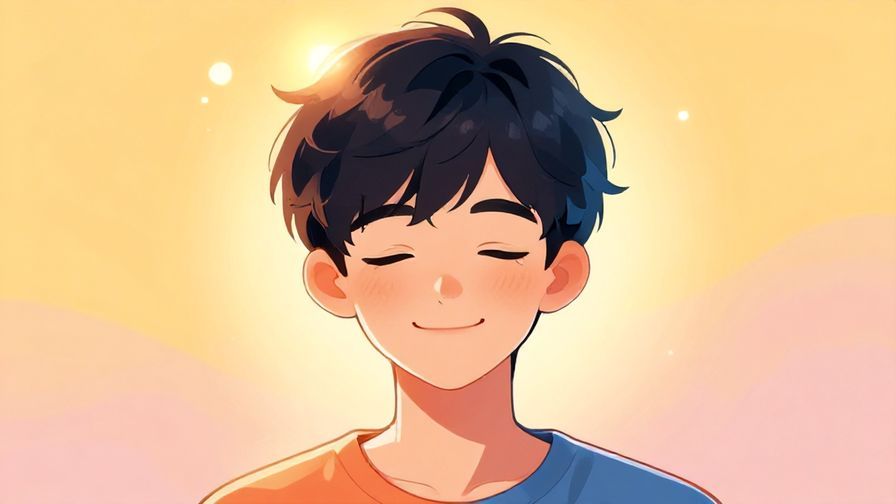 Illustration%20of%20a%20young%20person%20closing%20their%20eyes%20and%20smiling%20with%20a%20soft%20glow%20around%20their%20head%2C%20vibrant%20colors%2C%20illustrated%20style