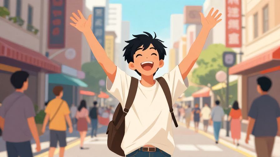 Illustration%20of%20a%20young%20person%20excitedly%20throwing%20their%20hands%20up%20in%20joy%20in%20a%20busy%20urban%20street%20scene%2C%20vibrant%20colors%2C%20illustrated%20style
