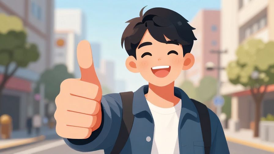 Illustration%20of%20a%20young%20person%20giving%20a%20thumbs-up%20with%20a%20big%20smile%2C%20bright%20daylight%20and%20urban%20background%2C%20illustrated%20style