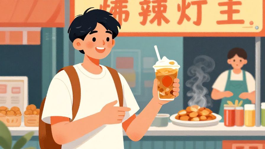 Illustration%20of%20a%20young%20person%20grinning%20and%20offering%20to%20pay%20in%20a%20street%20food%20setting%2C%20vibrant%20colors%2C%20illustrated%20style